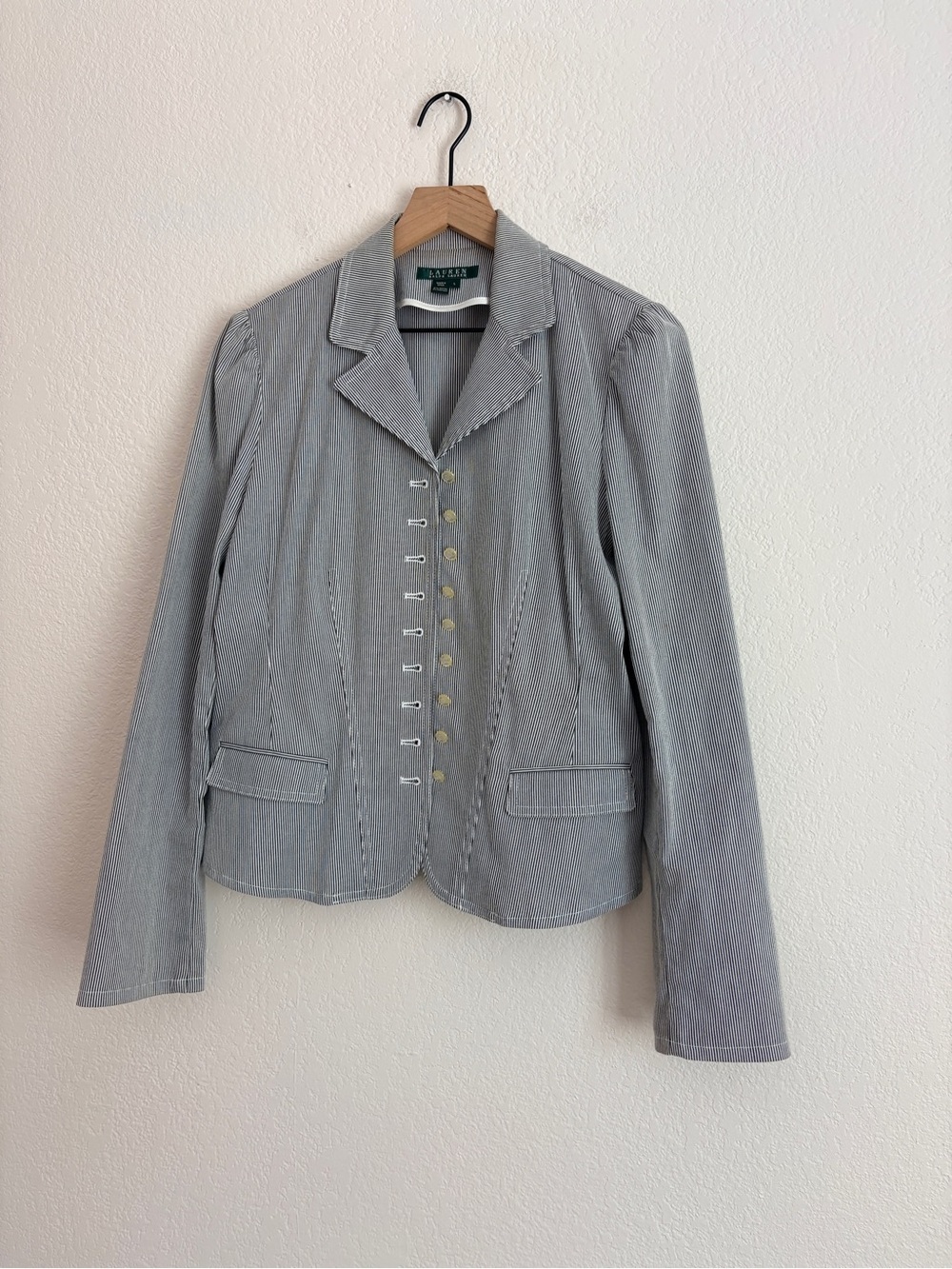 Lauren Ralph Lauren Tailored Pinstripe Cotton Blazer
